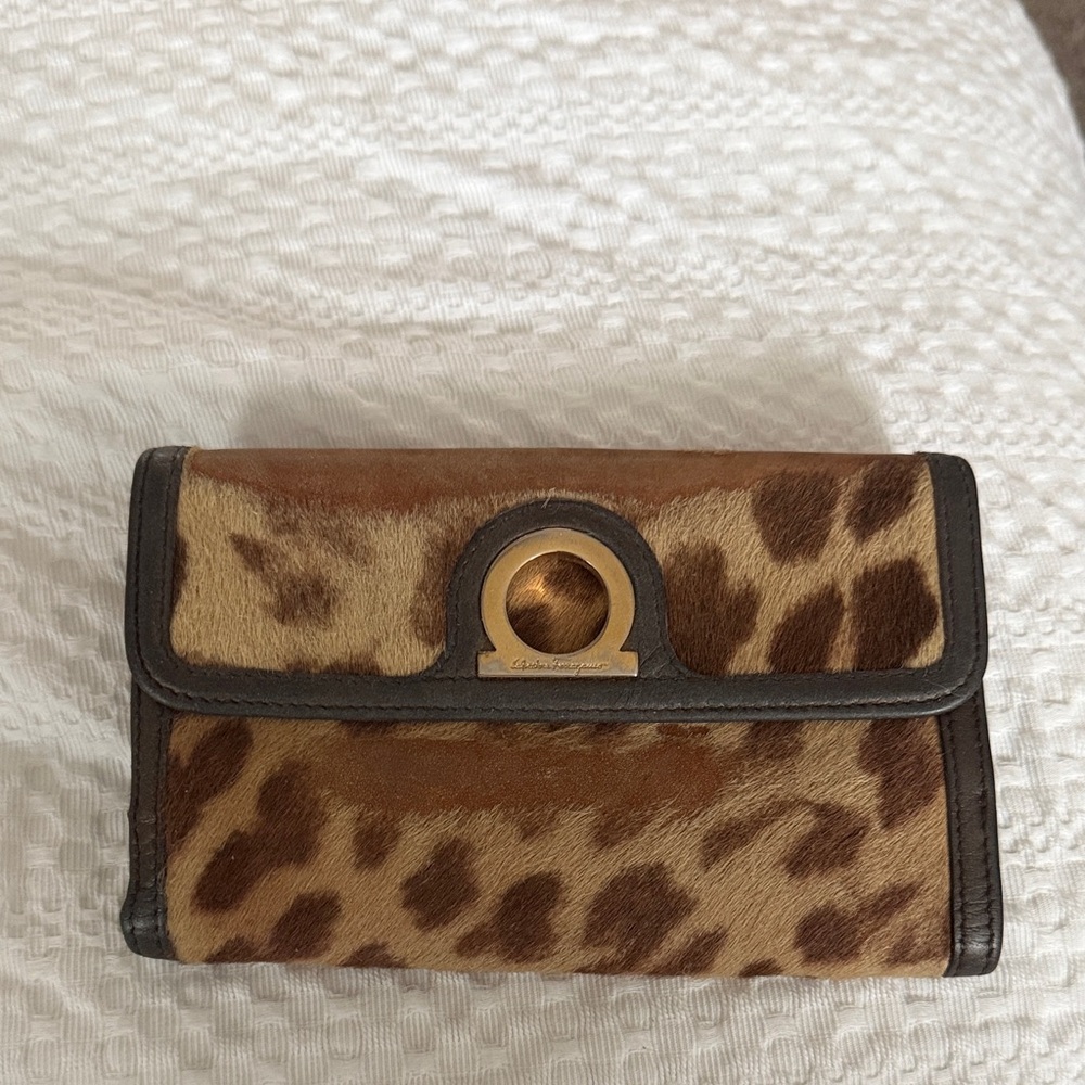 Ferragamo Leopard Print Wallet
